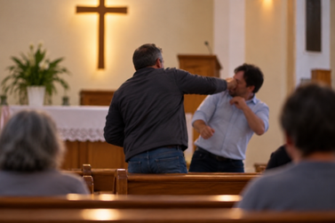 Homem leva soco no rosto durante culto em igreja de Irine&oacute;polis