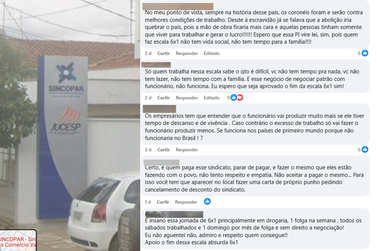 Sindicato regional critica PEC do 6x1 e gera revolta online