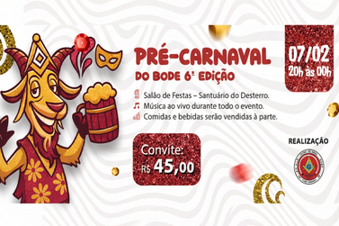 Vem a&iacute; o 6&ordm; Pr&eacute;-Carnabode; garanta seu convite para a festa em fevereiro