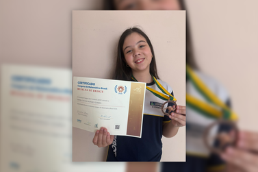 Maria Cec&iacute;lia, de 9 anos, conquista Medalha de Bronze no Canguru de Matem&aacute;tica