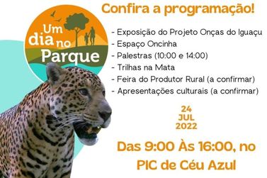 Domingo (24) Projeto On&ccedil;as do Igua&ccedil;u estar&aacute; no Parque com programa&ccedil;&atilde;o especial  