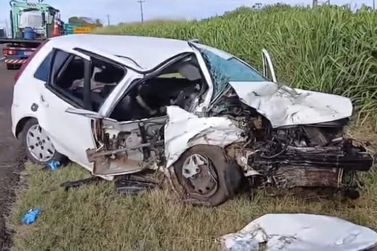 Colis&atilde;o frontal na BR-277 em Santa Tereza do Oeste deixa vitima fatal