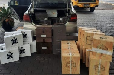 Carga de vinhos importados avaliada em R$ 40 mil é apreendida na região