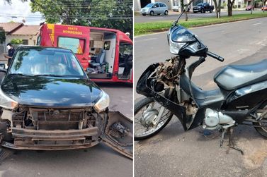 Polícia Militar registra acidente entre dois veículos em cruzamento de Cianorte