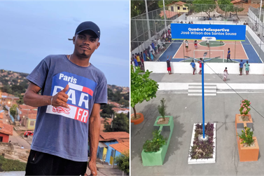José Wilson recebe homenagem em nova quadra de futsal do bairro Quiabos