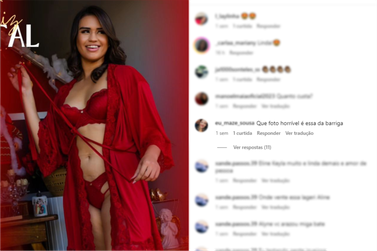 Influenciadora rebate comentário de seguidora após ensaio de lingerie