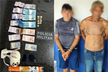 Dois homens s&atilde;o presos por suspeita de tr&aacute;fico de drogas no bairro Sarney