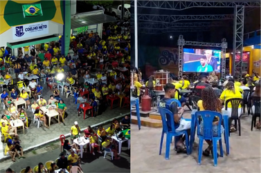 Estreia do Brasil na copa movimenta noite em Coelho Neto