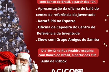 ACICO promove chegada do Papai Noel com atra&ccedil;&otilde;es especiais em Cruzeiro do Oeste