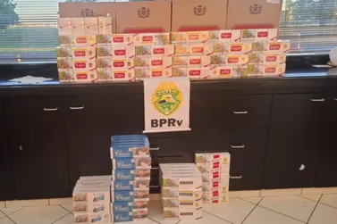 PRE apreende 379 pacotes de cigarros contrabandeados em Cruzeiro do Oeste