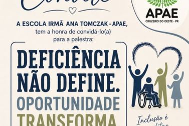 APAE de Cruzeiro do Oeste promove palestra sobre inclus&atilde;o