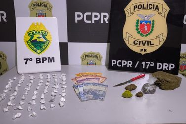 Mandado de pris&atilde;o leva PM a apreender drogas