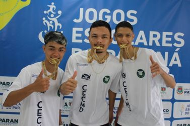 Três atletas de Douradina conquistam ouro nos Jogos Escolares do Paraná