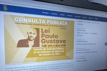 Prefeitura lança consulta pública para aplicação da Lei Paulo Gustavo
