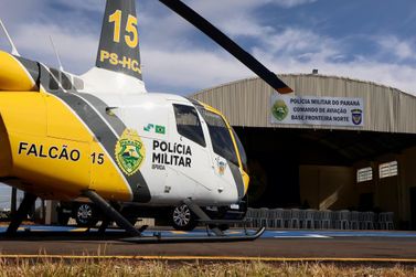 Nova base a&eacute;rea da Pol&iacute;cia Militar &eacute; inaugurada em Umuarama