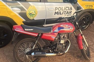 PM flagra motociclista sem habilita&ccedil;&atilde;o e com ve&iacute;culo irregular em Tapira