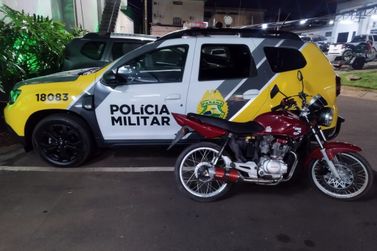 Adolescente &eacute; apreendido com motocicleta furtada em Douradina