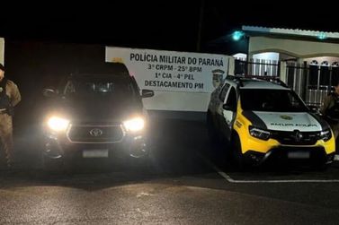 Pol&iacute;cia Militar recupera Hilux furtada e apreende adolescente de 14 anos, na PR-487