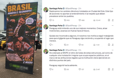 Ap&oacute;s pol&ecirc;mica com imagem de Bolsonaro, Pe&ntilde;a ordena retirada de outdoors irregulares