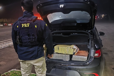 Forte cheiro de maconha leva PRF a apreender 141 quilos da droga na BR-277