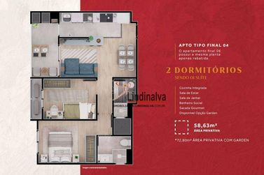 Apartamento &agrave; venda - 59m&sup2; - Vila Yolanda