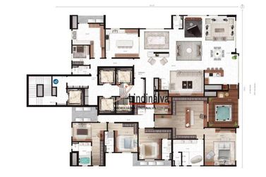 Apartamento &agrave; venda - 505m&sup2; - Centro