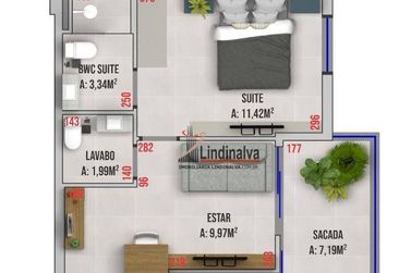 Apartamento &agrave; venda - 40m&sup2; - Edif&iacute;cio Residencial Mir&oacute;
