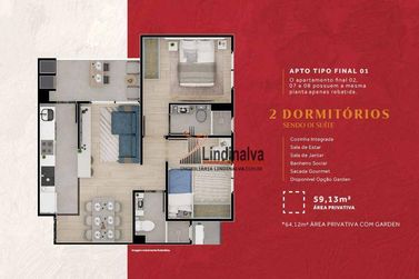 Apartamento &agrave; venda - 59m&sup2; - Vila Yolanda