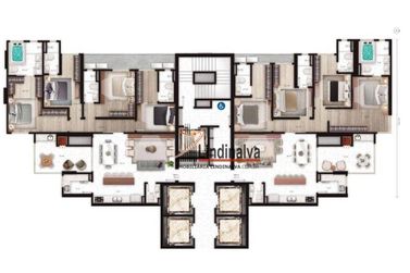 Apartamento &agrave; venda - 164m&sup2; - Centro