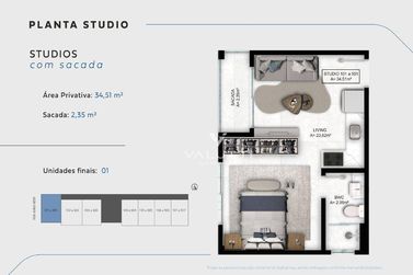 Apartamento &agrave; venda - 24m&sup2; - Residencial Asher