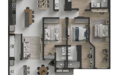 Apartamento &agrave; venda - 172m&sup2; - Ciudad Del Leste
