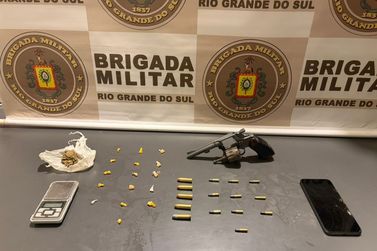 Brigada Militar prende homem com arma e drogas em Canela
