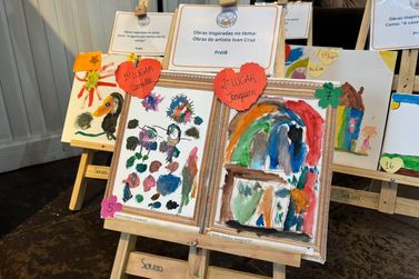 Prefeitura de Gramado recebe exposi&ccedil;&atilde;o de alunos da EMEI Delmar Dutra