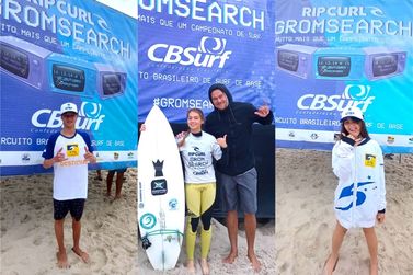 Surfistas de Guaratuba integram Seleção Paranaense de base em torneio em SC