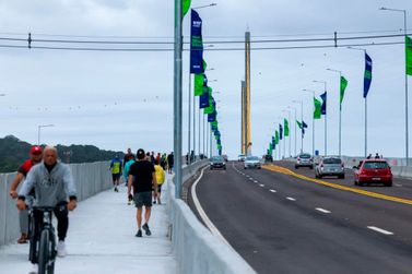 Ponte de Guaratuba registra sete mil ciclistas em um m&ecirc;s