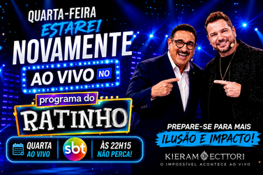 Ilusionista Kieram Ecttori volta a se apresentar no Programa do Ratinho