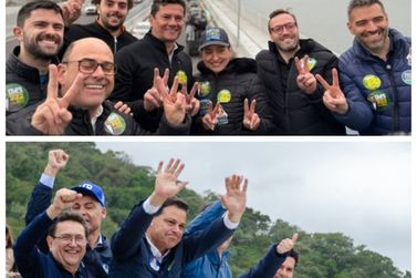 Sandro Alex e S&eacute;rgio Moro fazem campanha no Litoral