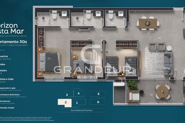 Apartamento &agrave; venda - 74m&sup2; - Centro