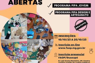 FAOP está com inscrições abertas para cursos de artes em Guaxupé
