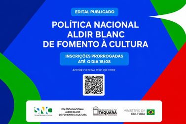 Segue at&eacute; 15 de agosto o prazo para inscri&ccedil;&otilde;es nos editais da Lei Aldir Blanc em Taquara