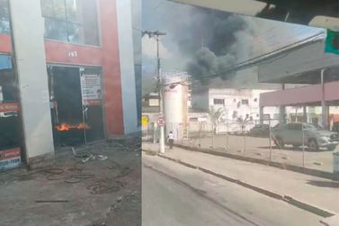Incêndio atinge loja de motos em Fabriciano