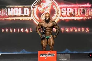 Rafael Viking, atleta de Ipatinga, &eacute; campe&atilde;o do Arnold Classic South America
