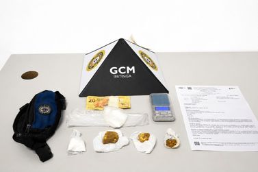 Guarda Municipal de Ipatinga prende foragido da Justi&ccedil;a com crack e coca&iacute;na no Centro