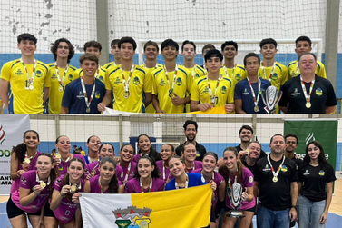 Itapema conquista t&iacute;tulos no v&ocirc;lei masculino e feminino dos Joguinhos Abertos