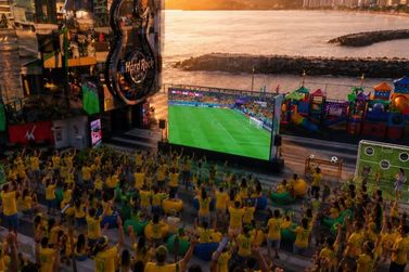 Com tel&atilde;o gigante, P&iacute;er Oporto ser&aacute; o ponto oficial dos torcedores durante a Copa