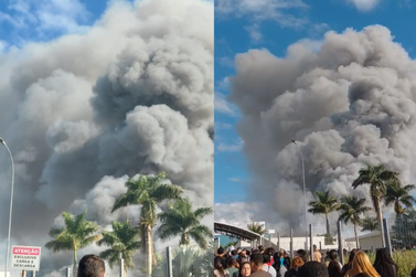 Inc&ecirc;ndio de grandes propor&ccedil;&otilde;es atinge empresa t&ecirc;xtil AMC, em Itaja&iacute;