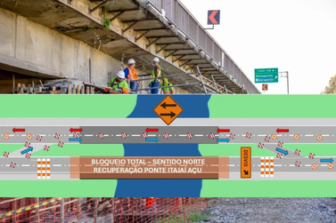 Obras de manuten&ccedil;&atilde;o da ponte sobre o Rio Itaja&iacute;-A&ccedil;u alteram tr&aacute;fego na BR-101