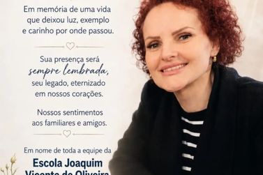 Escola presta &uacute;ltima homenagem &agrave; professora Cristiane Gomes Farias em Itapema