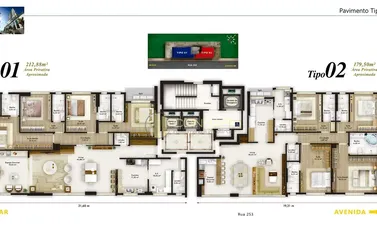 Apartamento &agrave; venda - 179m&sup2; - Meia Praia