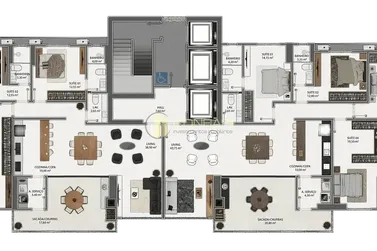 Apartamento &agrave; venda - 146m&sup2; - Meia Praia